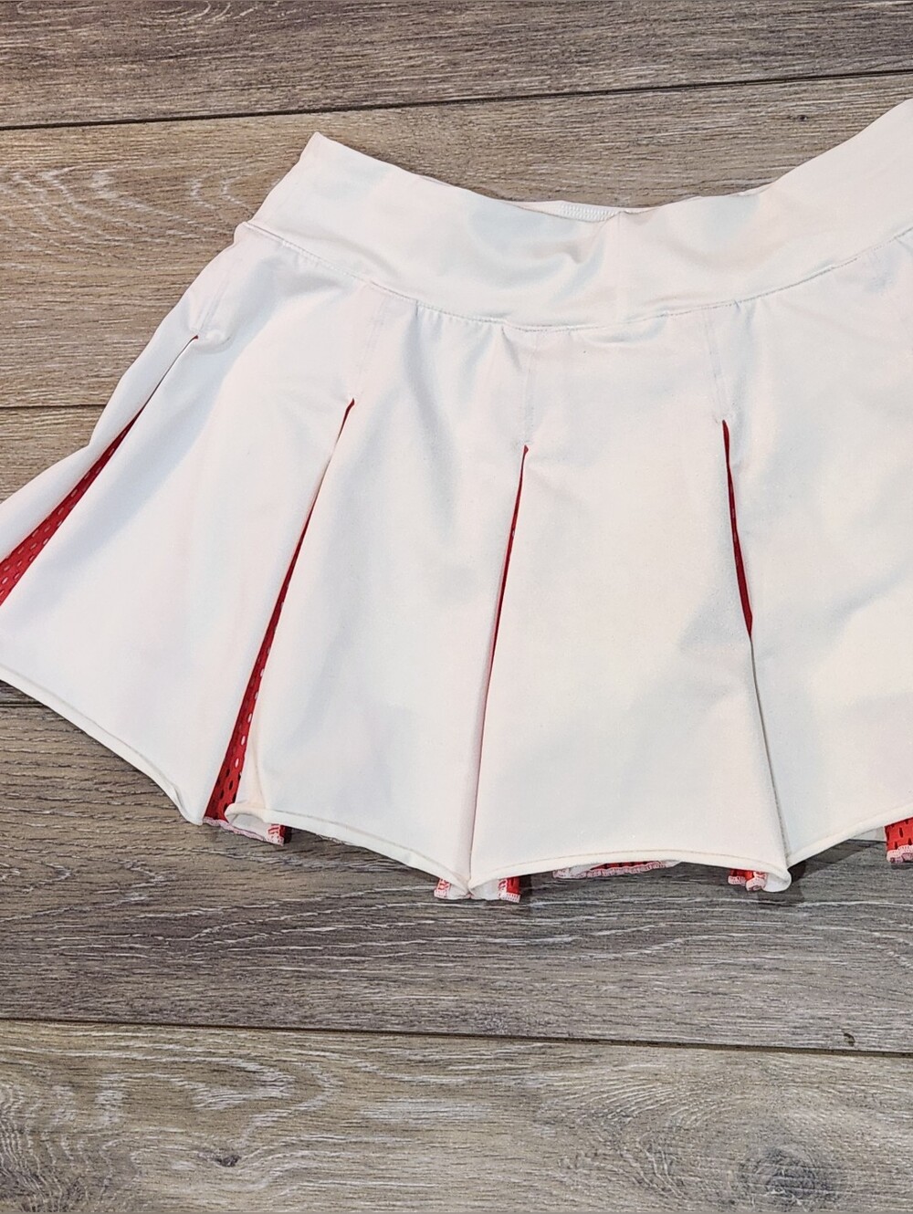 Nike Dri-Fit Advantage Court Mesh Pleated White Tennis Skirt women's size Small - Picture 5 of 7